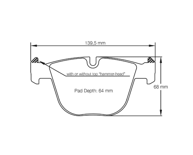 Pagid Racing Rear Brake Pads RSL 19 Yellow BMW M3 | M5 | M6.