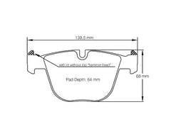Pagid Racing Rear Brake Pads RSL 29 Yellow BMW M3 | M5 | M6.