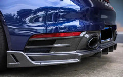Dry Carbon Fiber Rear Diffuser Extension - Porsche 992 Carrera S/4/4S/Targa/Cabriolet.