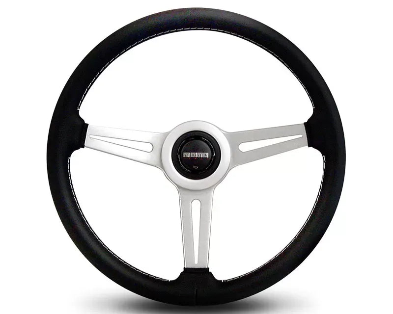 MOMO Retro Black Leather Steering Wheel.