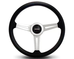 MOMO Retro Black Leather Steering Wheel.