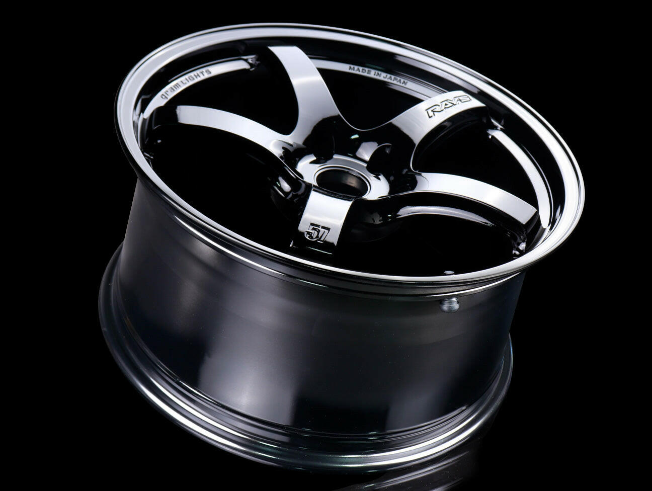 Rays Gram Lights 57CR Wheels - Glossy Black 19x9.5 / 5x120 / +35.