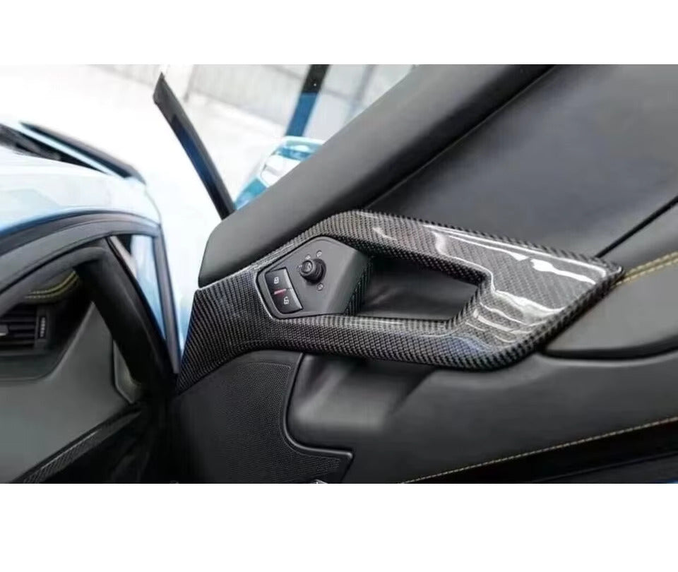 Carbon Fiber Interior Pull Car Door Handle Cover Trim - Lamborghini Aventador Lp700.
