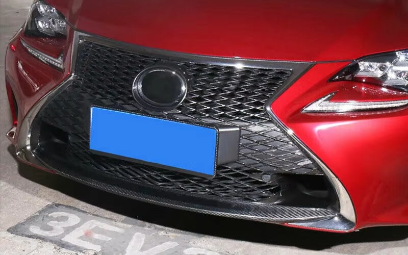 Carbon Fiber Front Lip Cover -  Lexus RC200 RC200t RC300 RC350 F-Sport.