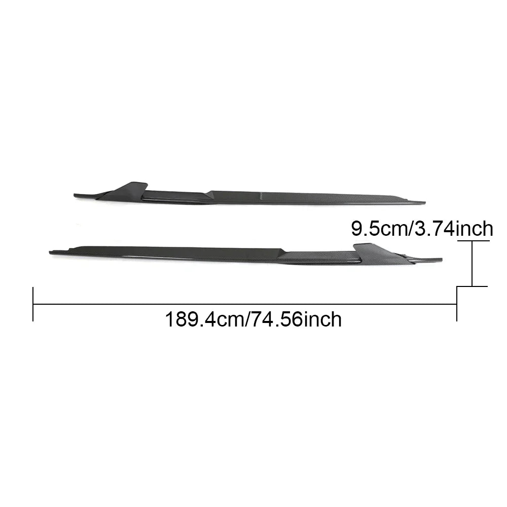 Dry Carbon Fiber Side Skirt Extension - Audi R8 V10 2020-2023.