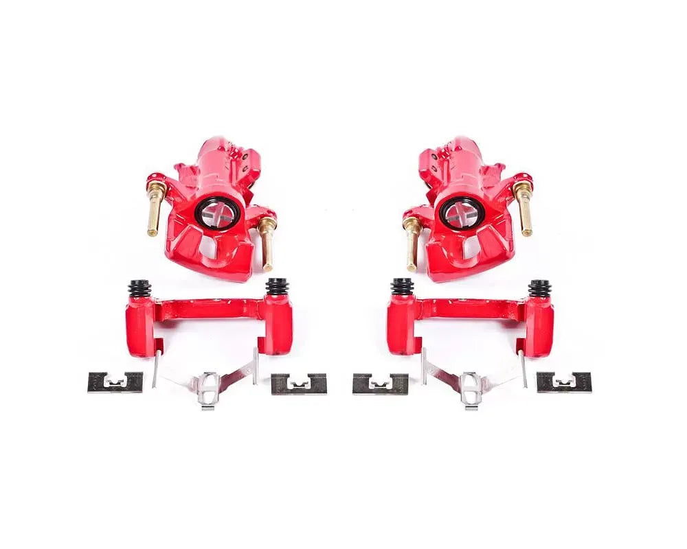 Power Stop Red Calipers w/Brackets - Pair Rear Acura Integra 1994-2001.