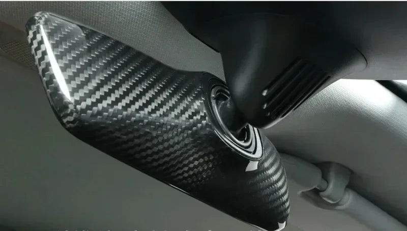 Carbon Fiber Rear Mirror Cover - 2024  Tesla Model Y/3 High Land.