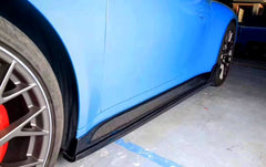 Carbon Fiber Winglet Side Skirt Extensions - Porsche 992 Carrera.