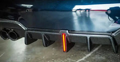 Carbon Fiber M Performance Rear Diffuser w/Brake Light - BMW 3 Series G20.