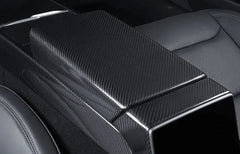 Dry carbon Fiber Armrest Overlay - Tesla Model 3 (HighLand 2024+).