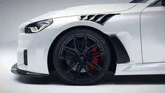 Aggressive Vented Dry Carbon Fiber Front Fenders With Blades - BMW G87.