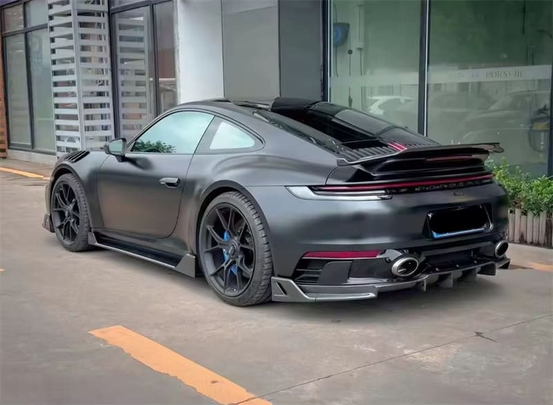 Dry Carbon Fiber Rear Diffuser Extension - Porsche 992 Carrera S/4/4S/Targa/Cabriolet.