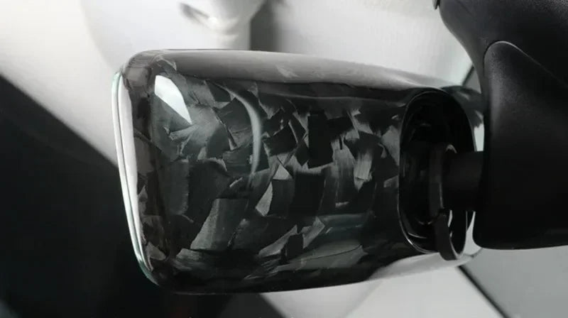Carbon Fiber Rear Mirror Cover - 2024  Tesla Model Y/3 High Land.