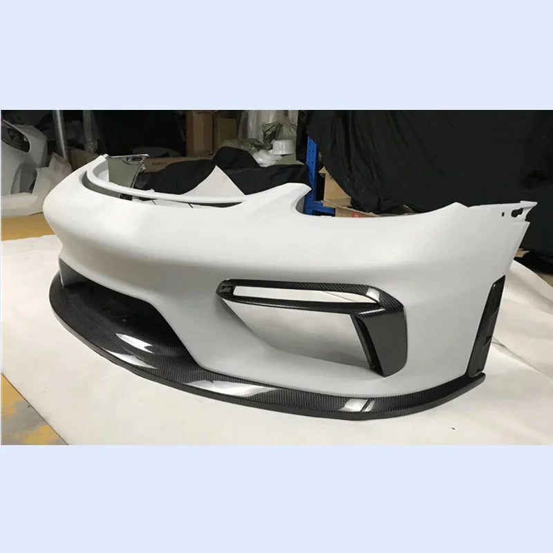 Carbon Fiber GT4 Style Front Bumper Splitter Lip - Porsche 718.