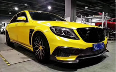 Carbon Fiber Front Bumper Lip w/ Splitter - Mercedes Benz S Class S63 W222 AMG.