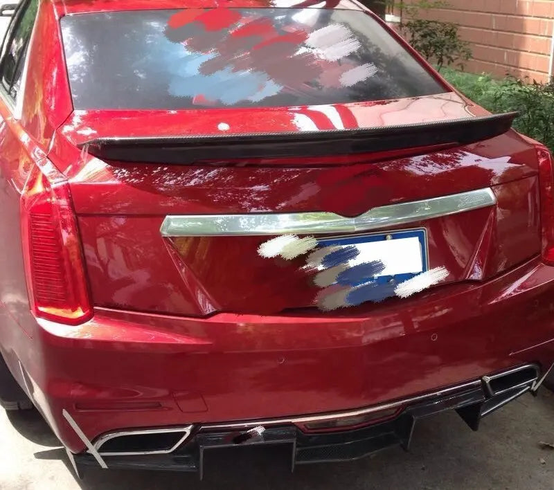 Carbon Fiber Rear Trunk Spoiler - Cadillac CTS Sedan 2014-2019.