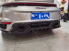 T Style Carbon Fiber Rear Diffuser - Porsche 911 992 Turbo S.