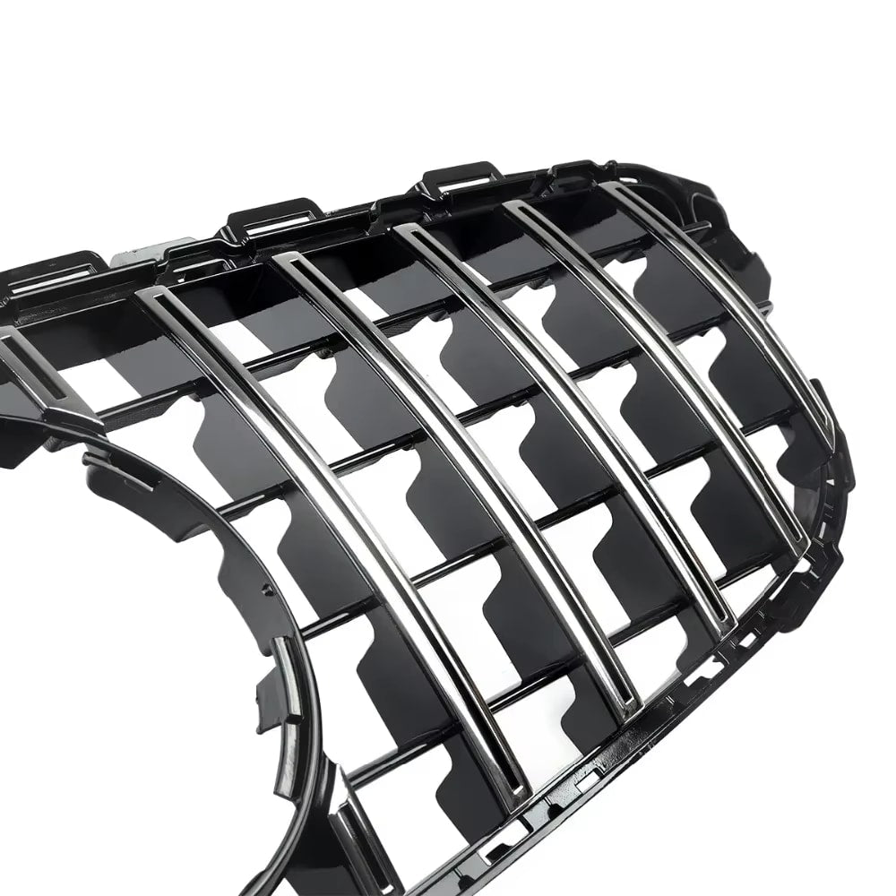 Gloss Black C63 AMG Style Front Grille - 2019-2021 Mercedes Benz C-Class W205 C43.