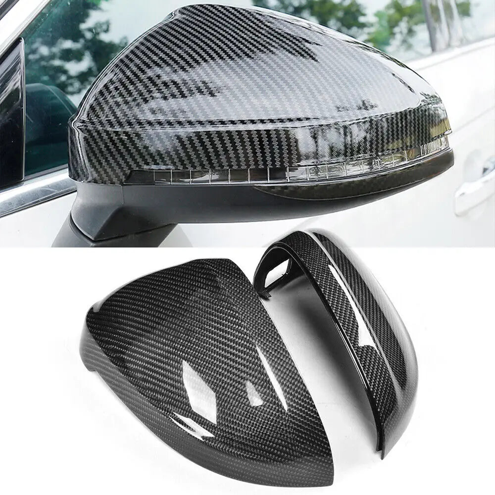 OEM Style Carbon Fiber Mirror Caps Replacement -Audi RS5 / S5 / A4 / S4 / & A5.