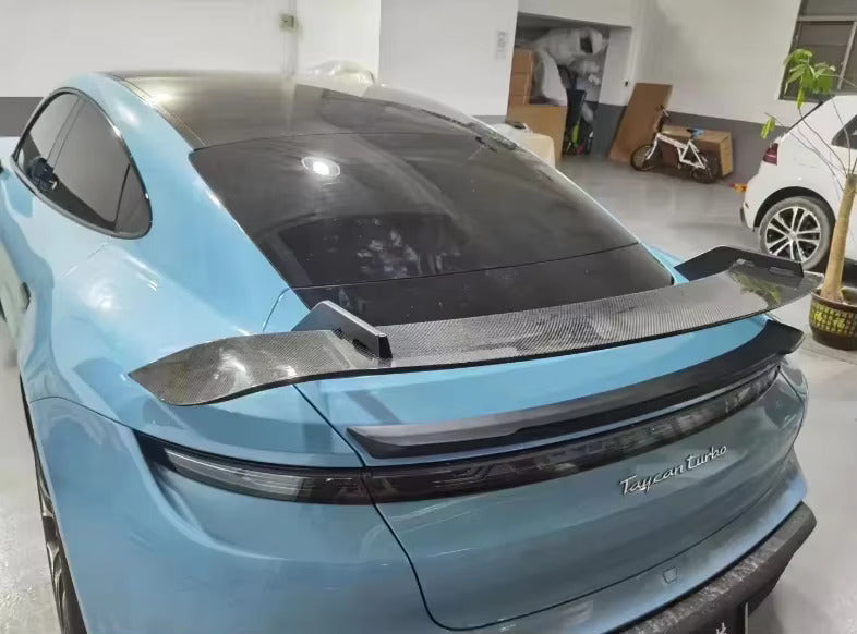 GT Carbon Fiber Rear Trunk Wing - Porsche Taycan 2019-2023.