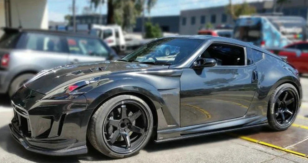 Vrs Style Carbon Fiber Front Fenders Replacement Set - Nissan 370z Z34.
