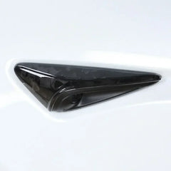 Carbon Fiber Side Camera Cover Overlay - Tesla Model Y Model 3 Highland.