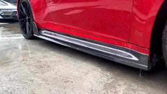 Carbon Fiber Winglet Side Skirt Extensions - Porsche 992 Carrera.