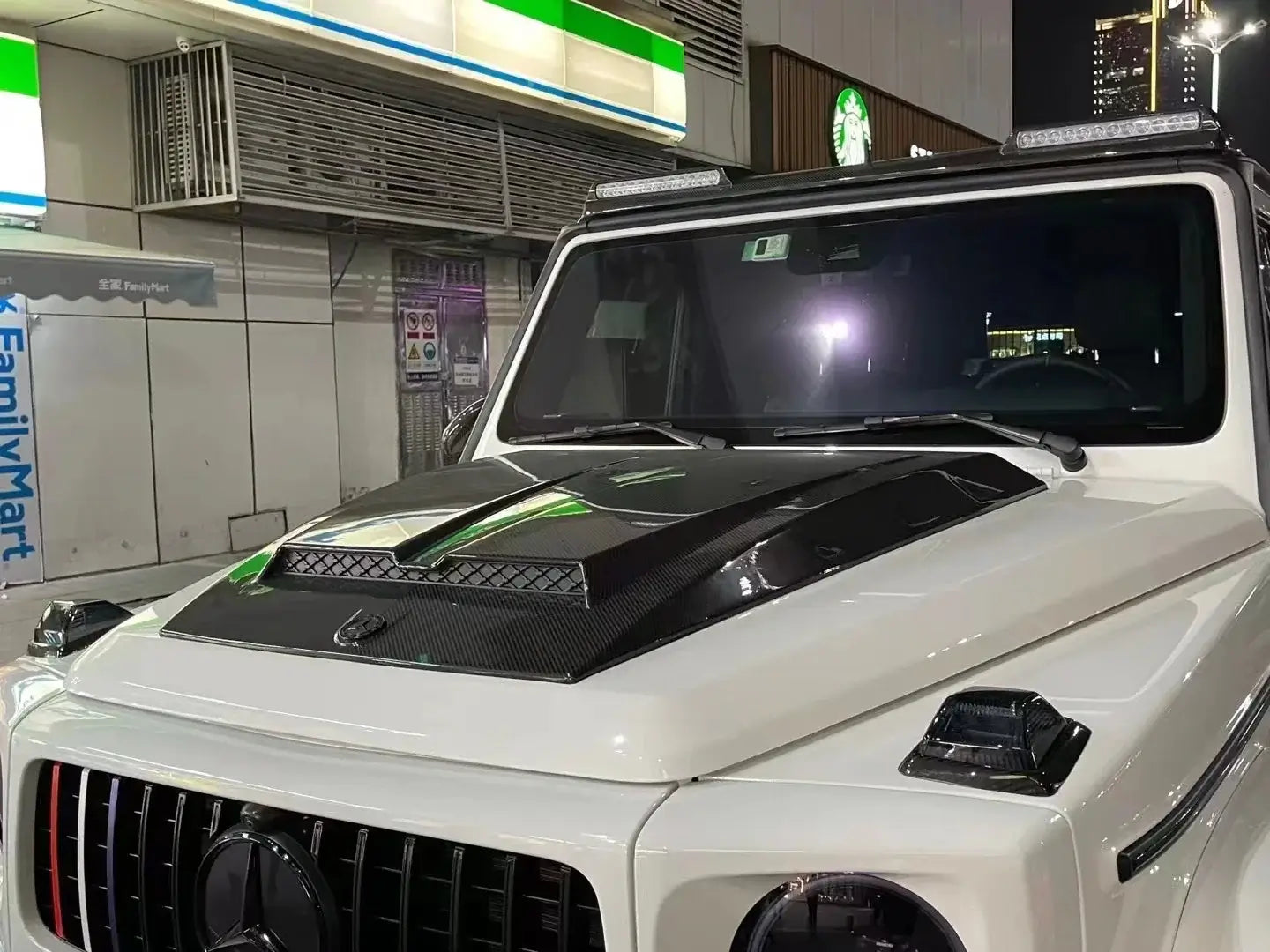 Carbon Fiber BRABUS Style Hood Bonnet Cover - Mercedes AMG G Wagon.