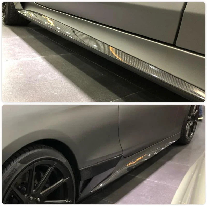 Carbon Fiber Side Skirt Aprons -  Mercedes Benz S Class.