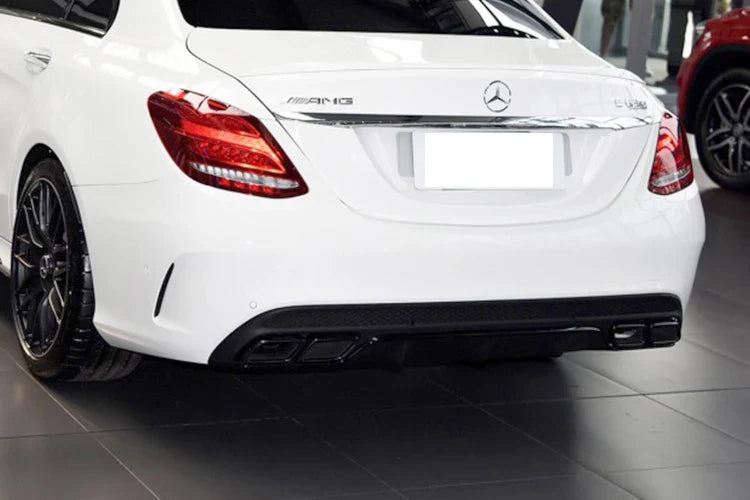 Square Mouth AMG Exhaust Pipe Tip -  Mercedes C-Class W205.