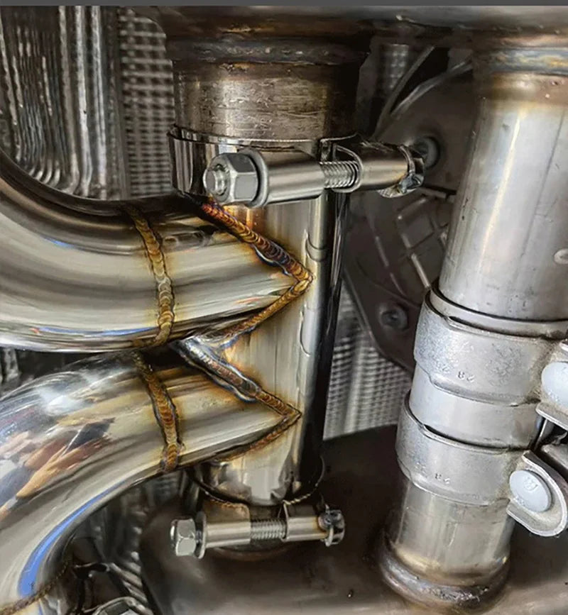 GT4 Style Exhaust Conversion - Porsche 718.