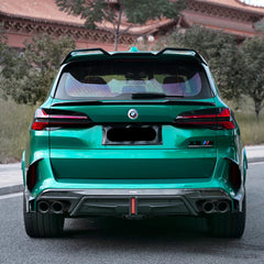 Carbon Fiber SQ Rear Diffuser W Brake Light - BMW X5M F95 LCI / G05 LCI.