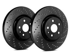SP Performance Cross Drilled Solid 5 Lug Rear Brake Rotor 259.8mm Black Zinc Acura TSX Honda Accord 2004-2008