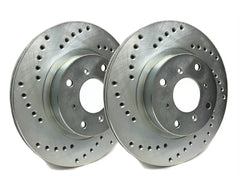 SP Performance Cross Drilled Vented 4 Lug Front 262mm Brake Rotor w/ Zinc Coating Acura | Honda 1990-2014.