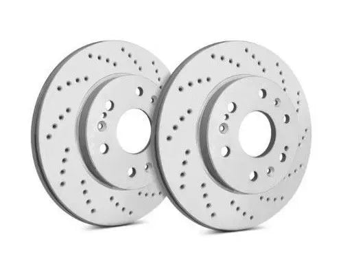 SP Performance Cross Drilled Solid 5 Lug Rear Brake Rotor 259.8mm Gray ZRC Coating Acura TSX, Honda Accord 2004-2008