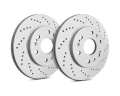 SP Performance Cross Drilled Solid 5 Lug Rear Brake Rotor 259.8mm Gray ZRC Coating Acura TSX, Honda Accord 2004-2008