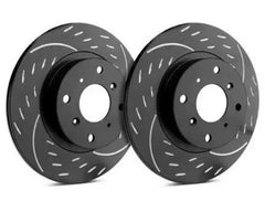 SP Performance Diamond Slotted Vented 4 Lug Front 262mm Brake Rotors w/ Black Zinc Coating Acura | Honda 1990-2014.