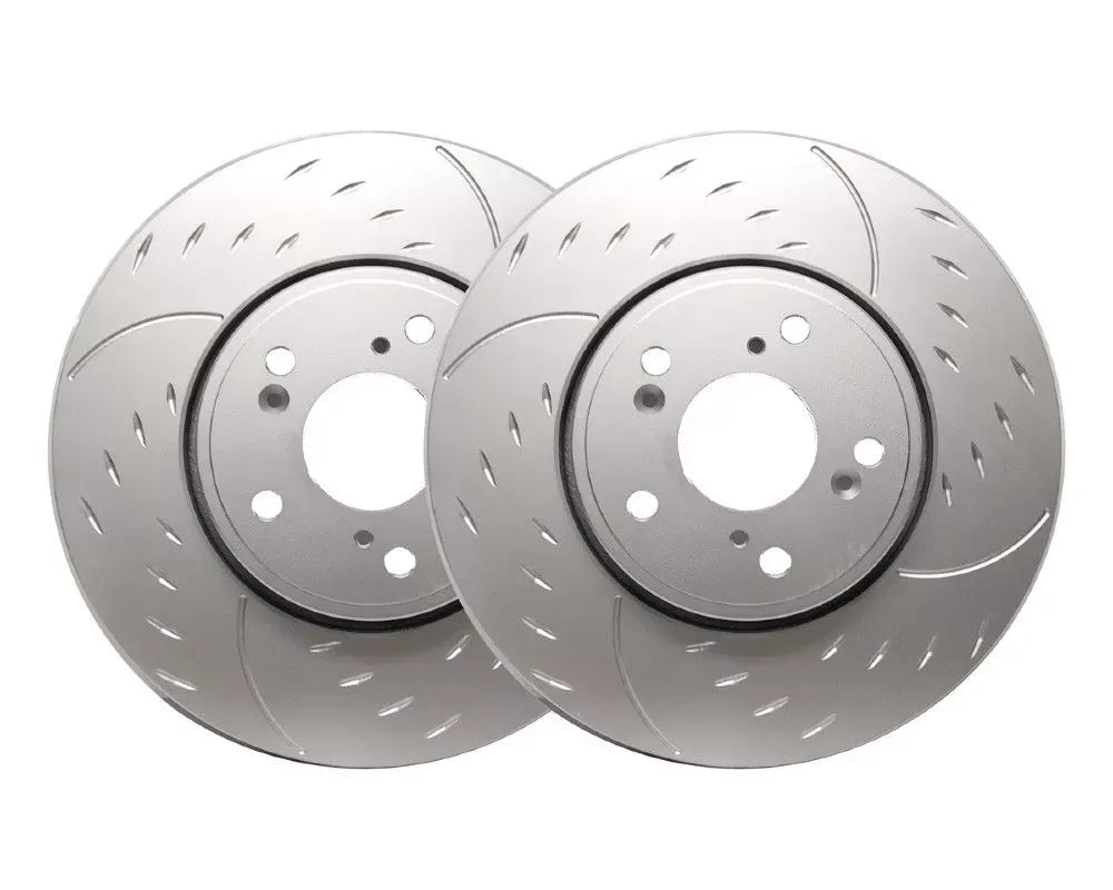 SP Performance Diamond Slotted Vented 4 Lug Front 262mm Brake Rotors w/ Zinc Coating Acura | Honda 1990-2014.