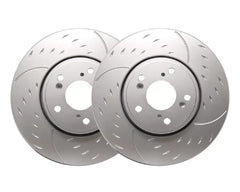 SP Performance Diamond Slotted Solid 4 Lug Rear 238.5mm Brake Rotors w/ Zinc Coating Acura | Honda 1988-2002.