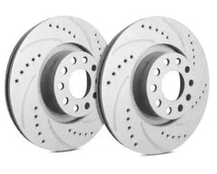 SP Performance Drilled & Slotted Vented 320mm Brake Rotor Gray ZRC Coating for Acura TL, Honda Odyssey 2009-2014