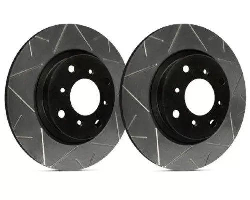 SP Performance Peak Series Slotted Solid 5 Lug Rear Brake Rotor 334mm Black Zinc Acura TL 2009-2014