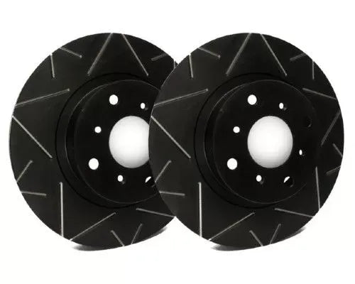 SP Performance Peak Series Slotted Solid 5 Lug Rear Brake Rotor 334mm Black Zinc Acura TL 2009-2014