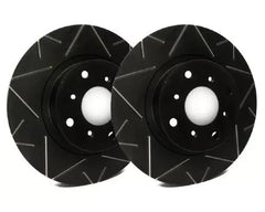 SP Performance Peak Series Slotted Solid 5 Lug Rear Brake Rotor 334mm Black Zinc Acura TL 2009-2014