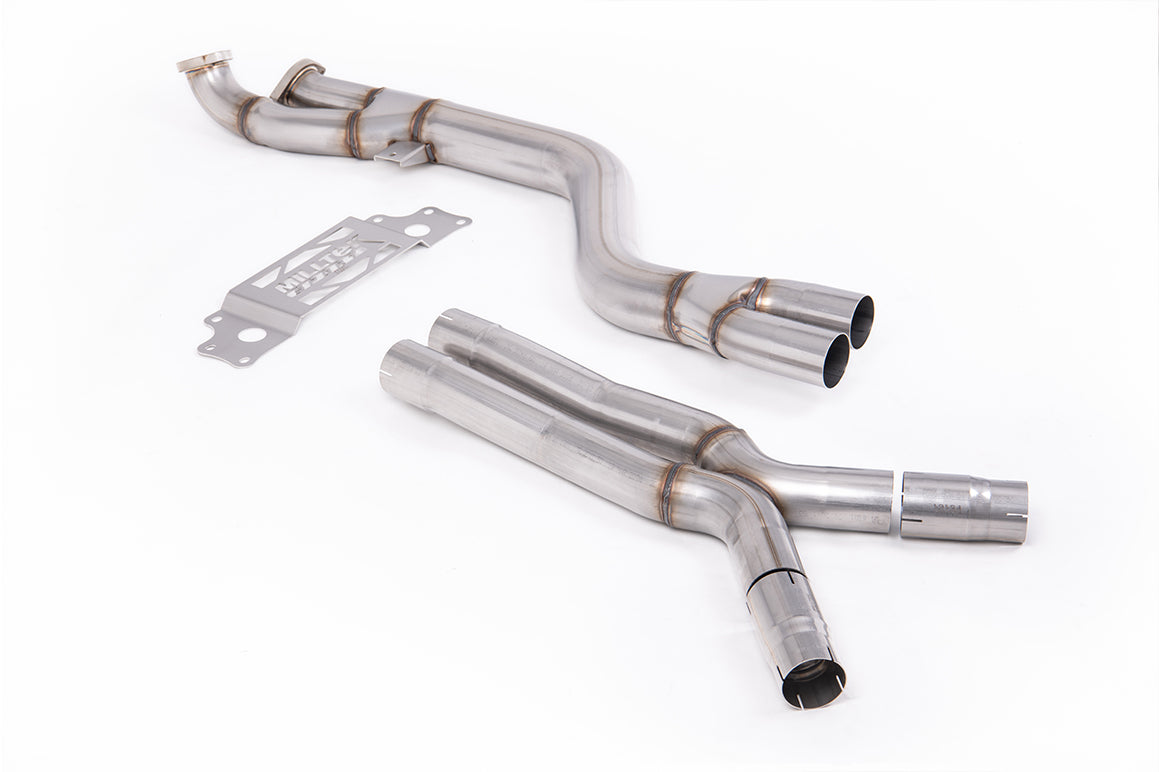Milltek Non-Resonated 102mm X-Pipe Mid-Pipe | BMW G87 M2 - Fits OE Axle-Back