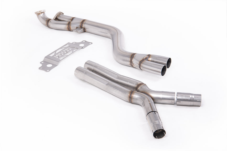 Milltek Non-Resonated 102mm X-Pipe Mid-Pipe | BMW G87 M2 - Fits OE Axle-Back