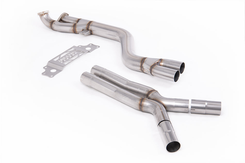 Milltek Non-Resonated 102mm X-Pipe Mid-Pipe | BMW G87 M2 - Fits Milltek Axle-Back