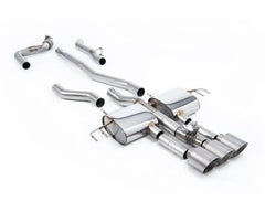 Milltek Non-Resonated Catback Exhaust for 2023-2026 Honda Acura Integra Type S DE5 2.0 Turbo with 3 x GT-115 Brushed Titanium Trims.