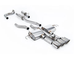 Milltek Resonated Catback Exhaust System for 2023-2026 Honda Acura Integra Type S DE5 2.0 Turbo with 3 x GT-115 Polished Trims.