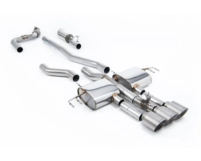 Milltek Catback Exhaust System for 2023-2026 Honda Acura Integra Type S DE5 2.0 Turbo, Resonated, 3 x GT-115 Brushed Titanium Trims.