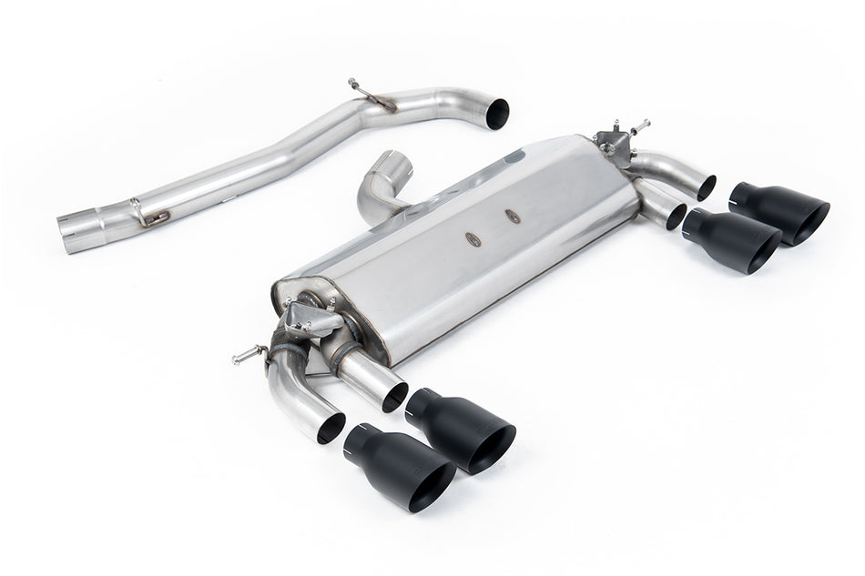 Milltek Non-Resonated Cat-Back Exhaust | VW Golf R MK7-Cerakote Black Tips [SSXVW404]